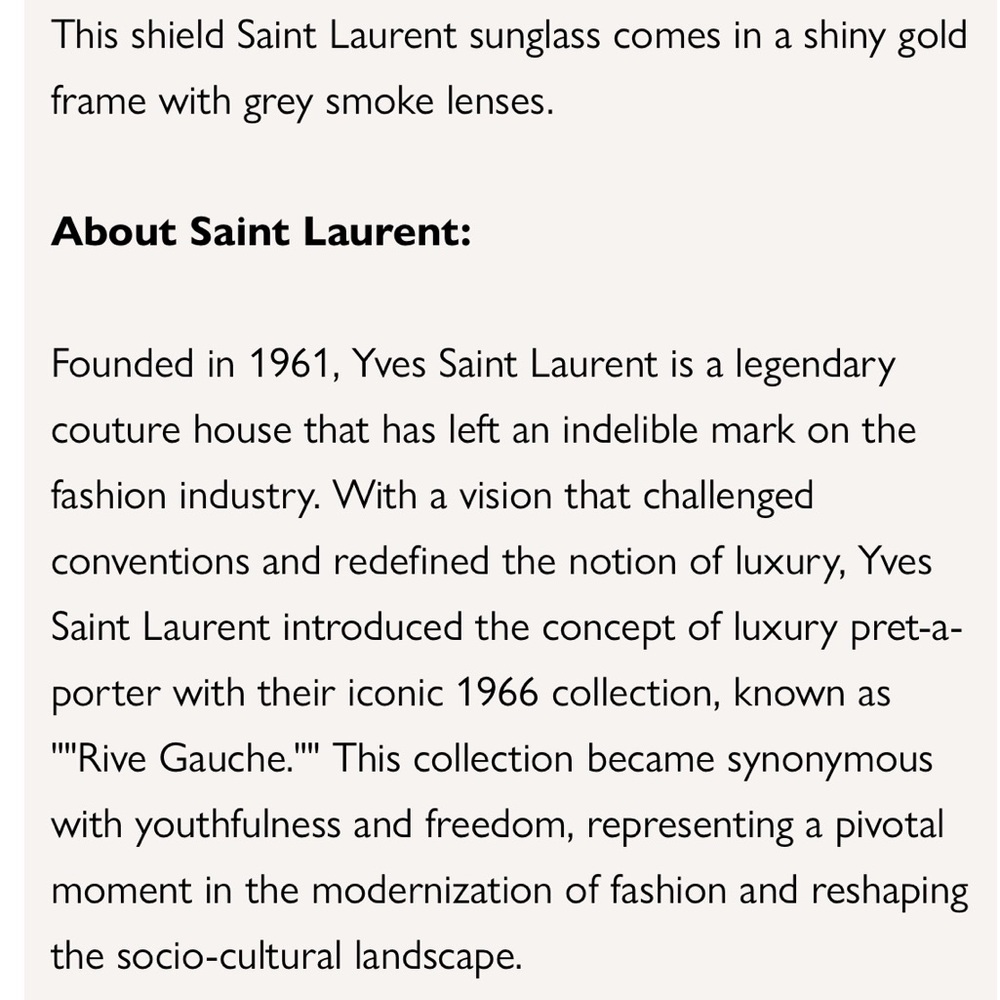 Saint Laurent Sunglasses Cat Eye - Picture 8 of 8